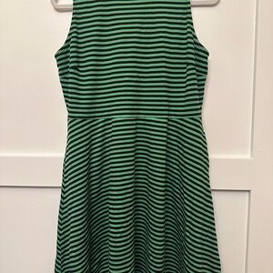 New York & Company Green and Black Striped Top